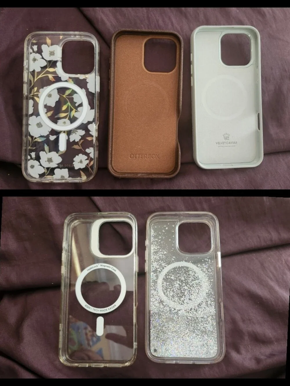 5x iPhone 13 14 15 Phone Cases Bundle Kate Spade OtterBox Velvet Caviar ESR Mag